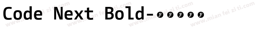 Code Next Bold字体转换
